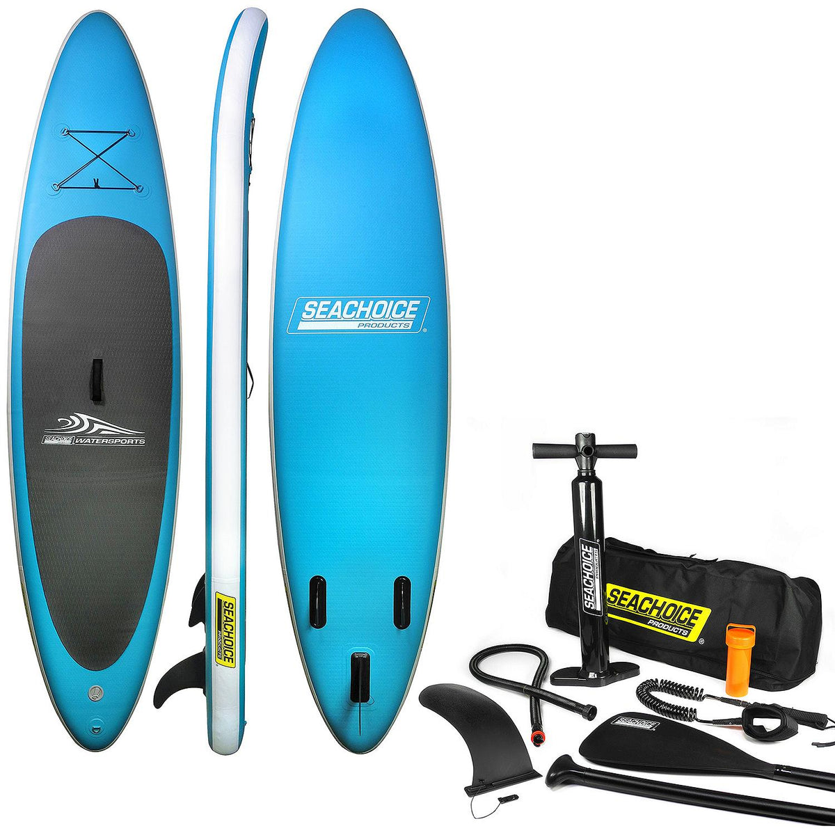 Seachoice 86941 10'6″ Inflatable Stand-Up Paddle Board KitAqua Blue
