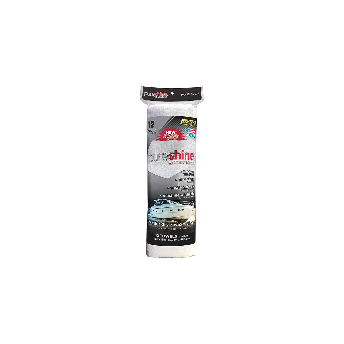 Seachoice 90024 Terry Towels Enhanced With Microfiber, 12-ct. Bag