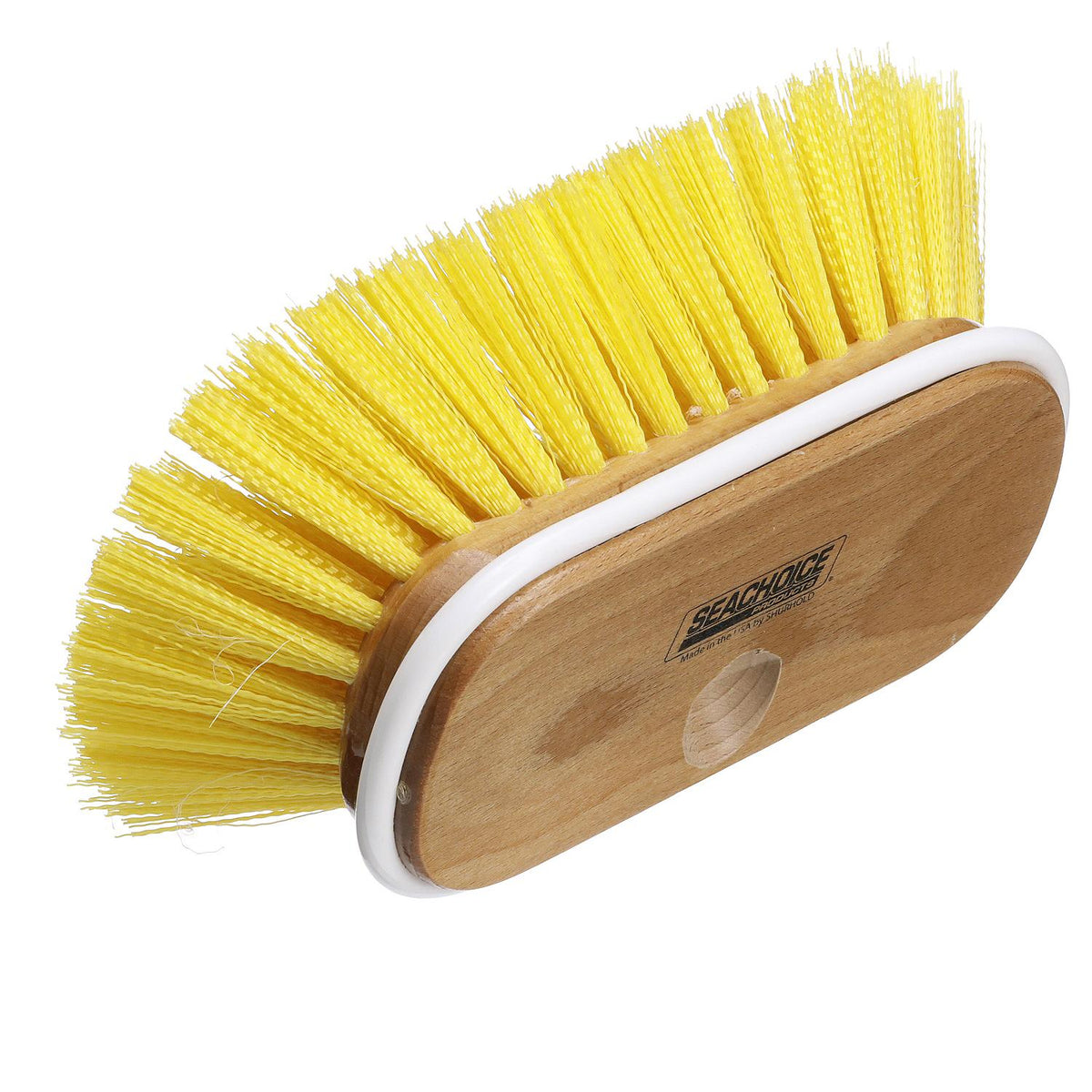 Seachoice 90581 Deck Brush with Bumper and Threaded Adapter, Medium