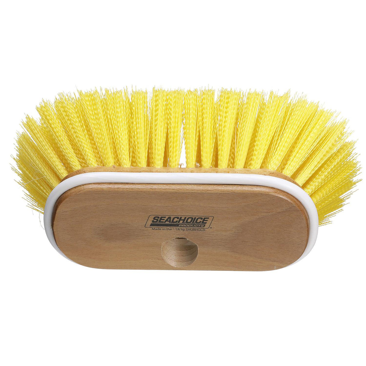Seachoice 90581 Deck Brush with Bumper and Threaded Adapter, Medium