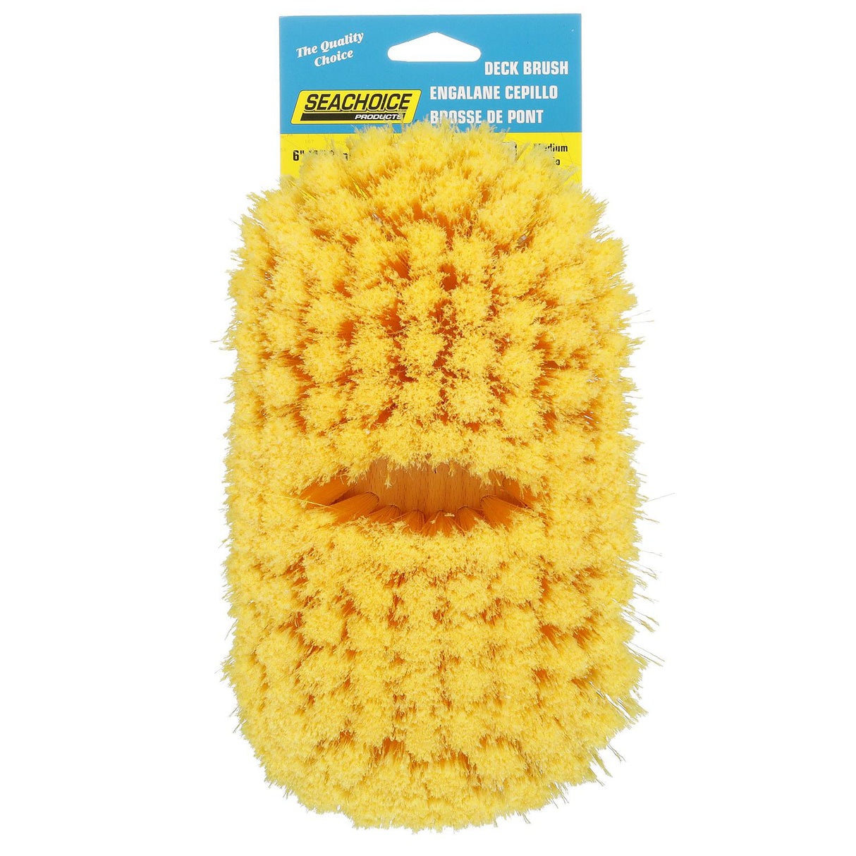 Seachoice 90591 Deck Brush with Bumper and Threaded Adapter, Soft