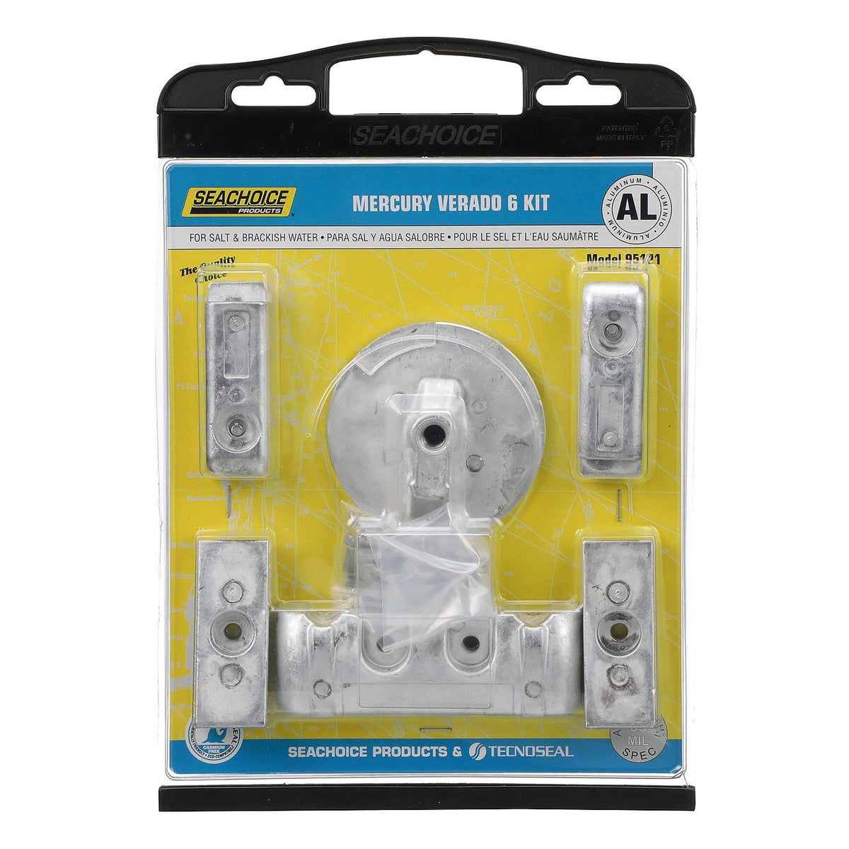 Seachoice Aluminum Anode Kit For 6 Cylinder Mercury Verado