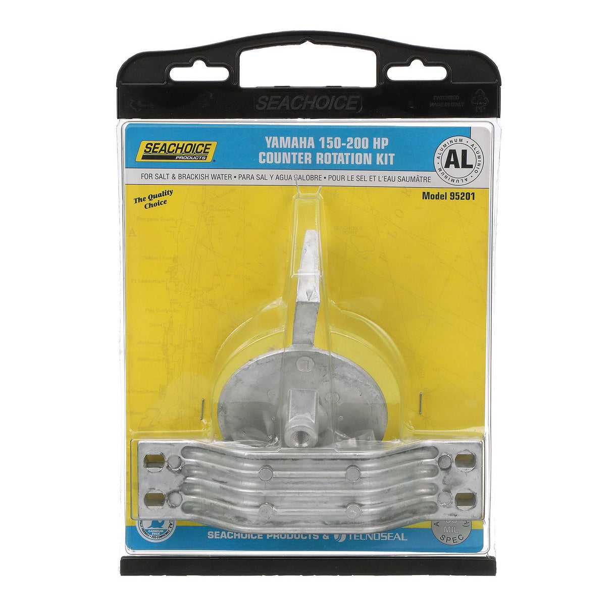 Seachoice Aluminum Anode Kit For Yamaha 150-200 HP Counter Rotation