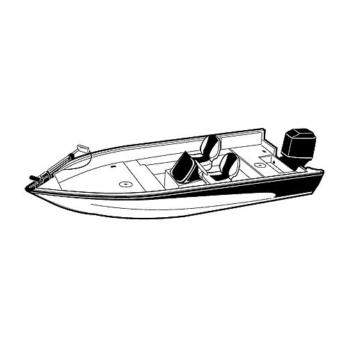 Carver 72216F10 V-Hull Fishing With Side Console, 16'6, Poly-Flex II Slate Gray