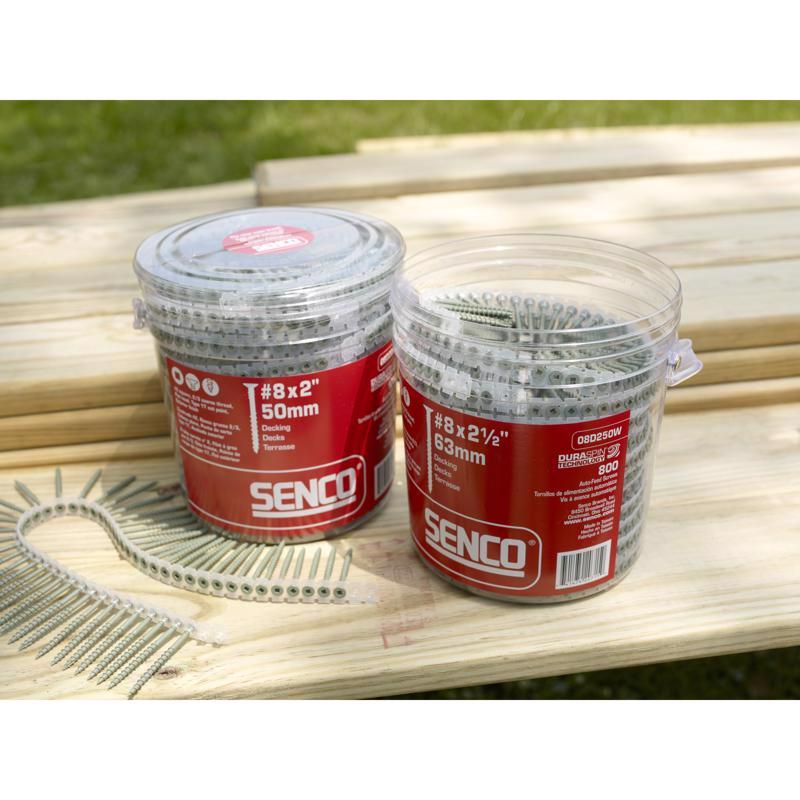 Senco DuraSpin No. 8 Sizes X 2-1/2 in. L Square Square Head Deck Screws 800 pk