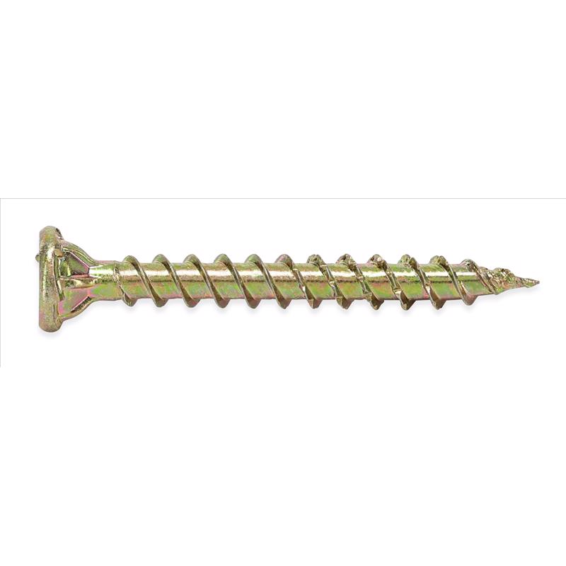 HILLMAN Power Pro No. 8 X 1-3/4 in. L Star Yellow Zinc Coarse Wood Screws 160 pk
