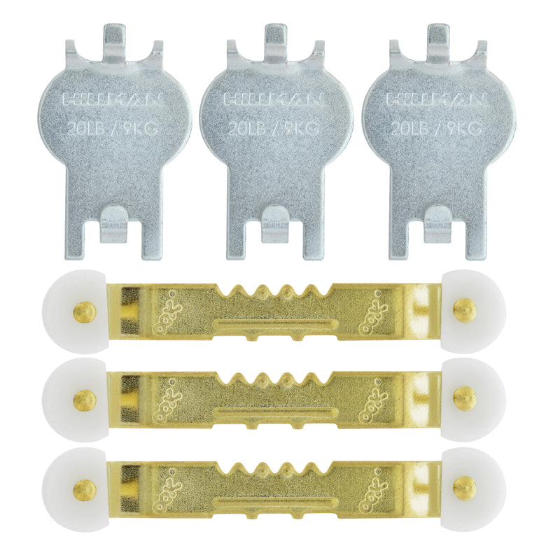 HILLMAN High & Mighty Steel-Plated Gray Hanger Picture Hanging Kit 20 lb 6 pk, Pack of 4