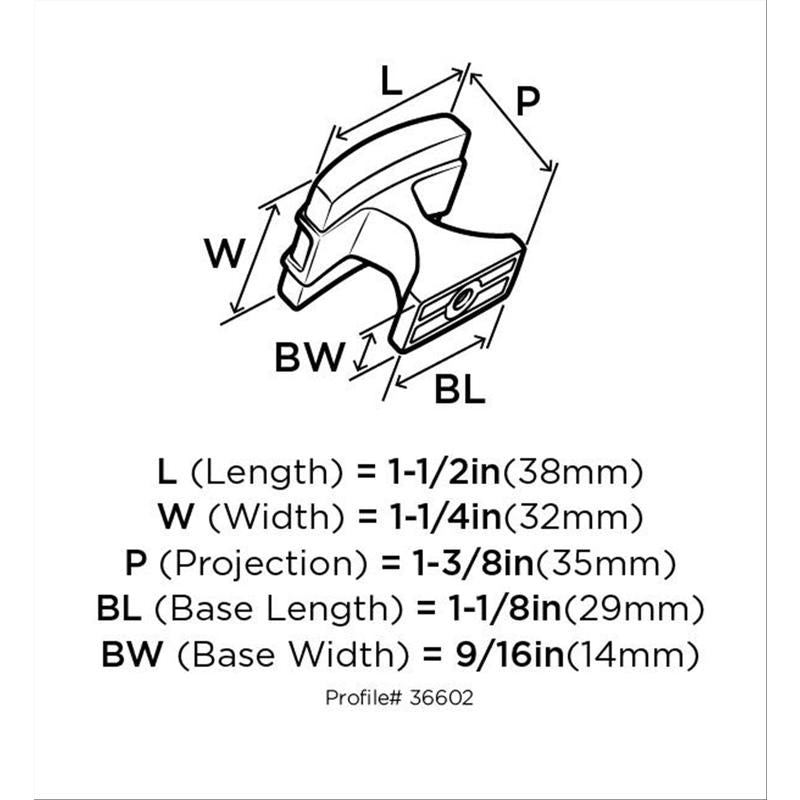 Amerock Davenport Square Cabinet Knob 1-3/8 in. Gunmetal 1 pk