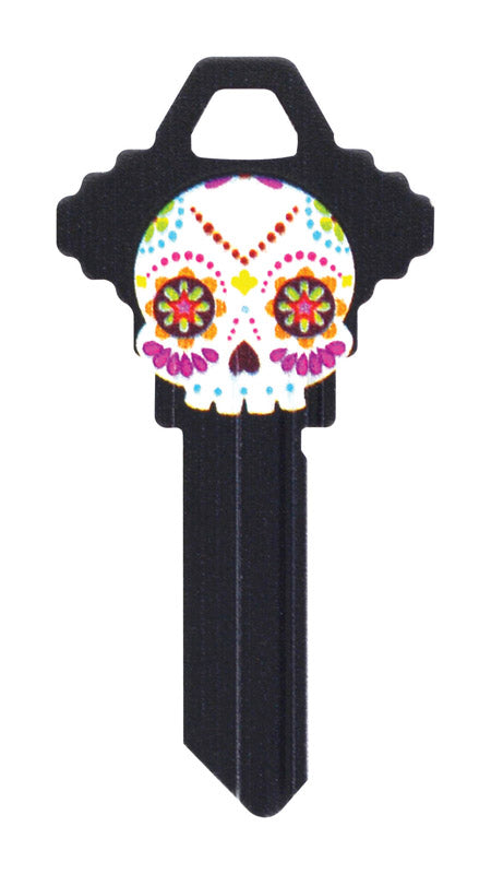 HILLMAN Wackey Sugar Skull House/Office Universal Key Blank SC1 Single, Pack of 6