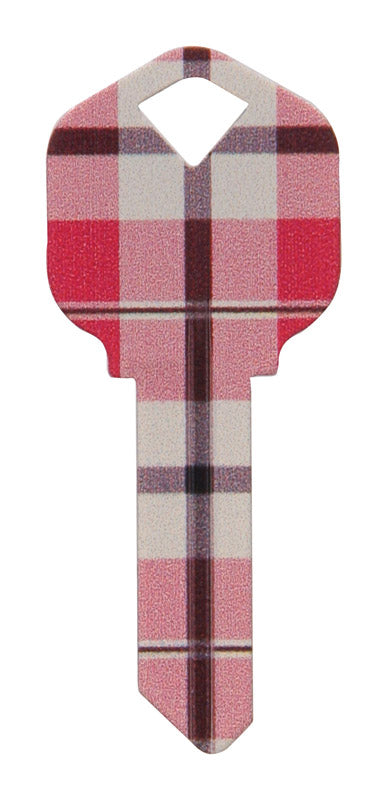 HILLMAN Wackey Plaid House/Office Universal Key Blank KW1 Single, Pack of 6