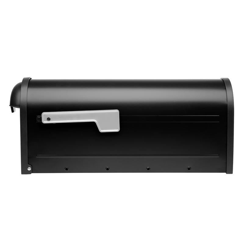 Architectural Mailboxes Winston Classic Galvanized Steel Post Mount Black Mailbox