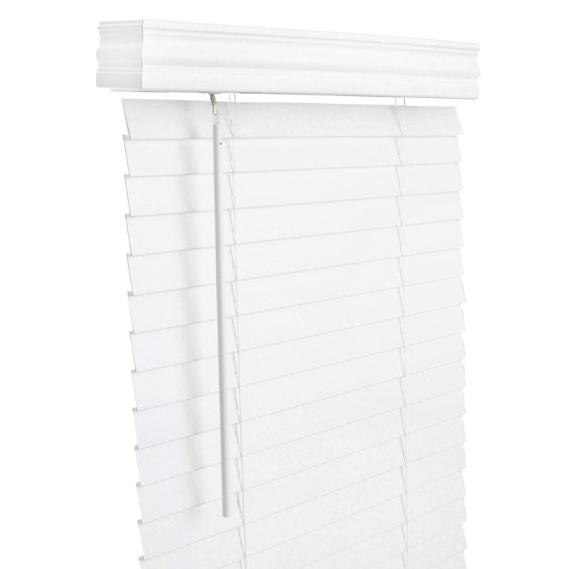 Living Accents Faux Wood 2 in. Blinds 39 in. W X 60 in. H White Cordless