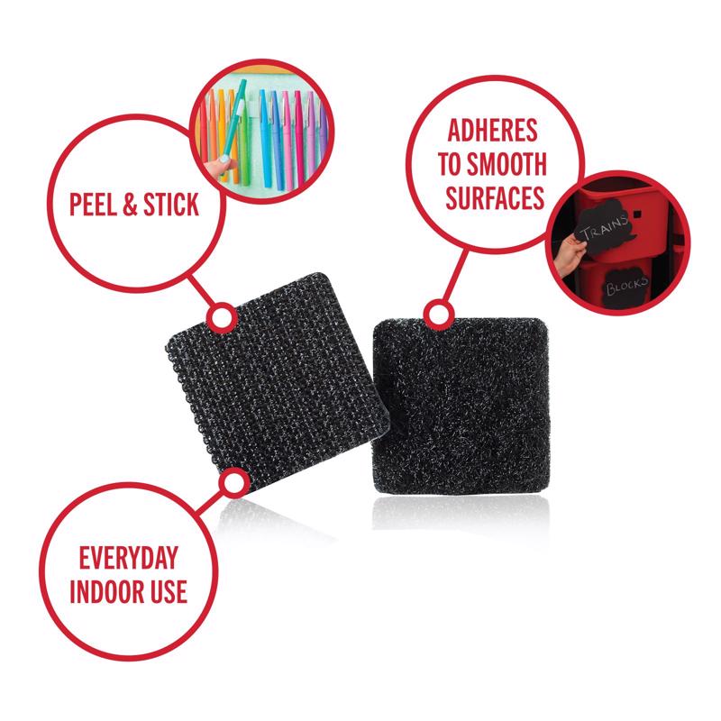 VELCRO Brand Sticky Back Small Nylon Hook and Loop Fastener 7/8 in. L 12 pk, Pack of 6