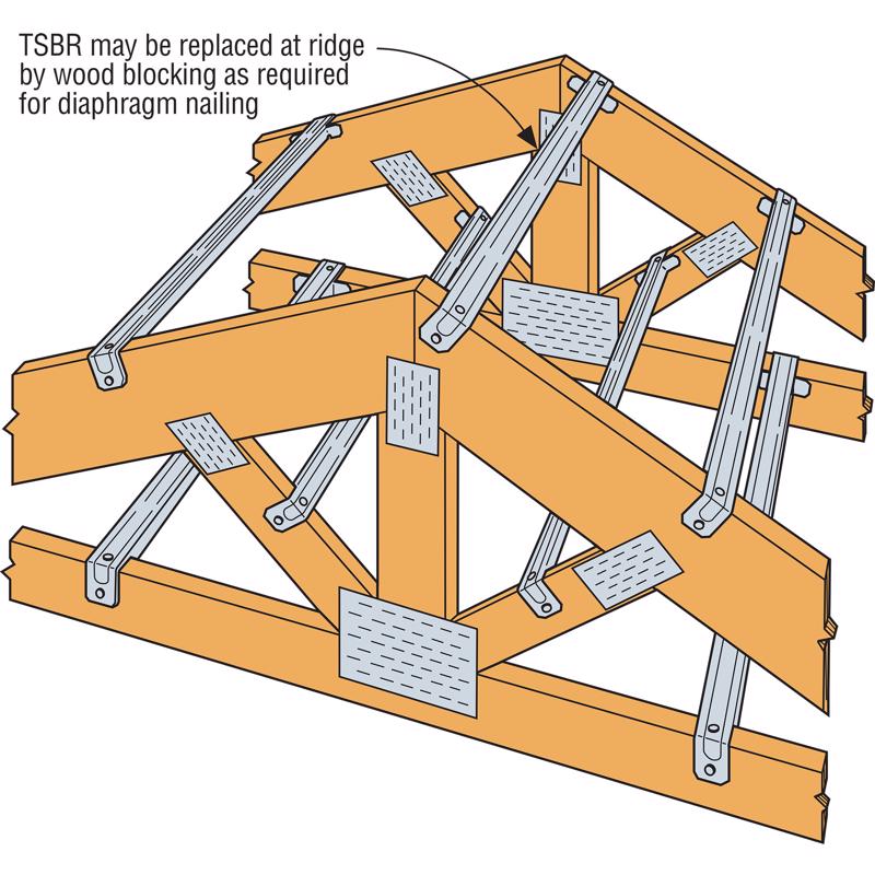 Simpson Strong-Tie 17.5 in. H X 1.25 in. W 22 Ga. Steel Truss Spacer, Pack of 50