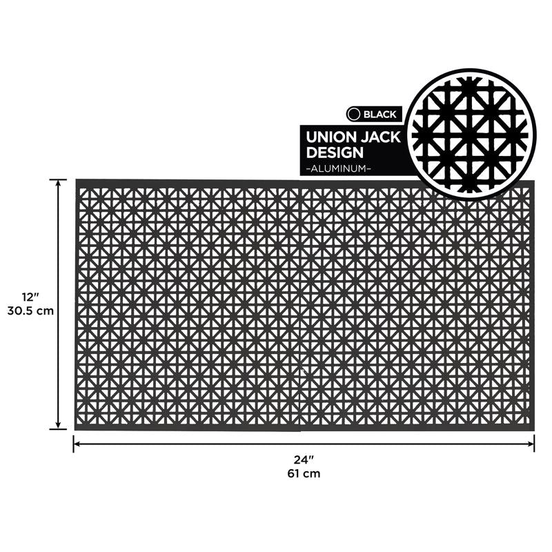 M-D Building Products 0.02 in. X 12 in. W X 24 in. L Black Aluminum Union Jack Sheet Metal, Pack of 3