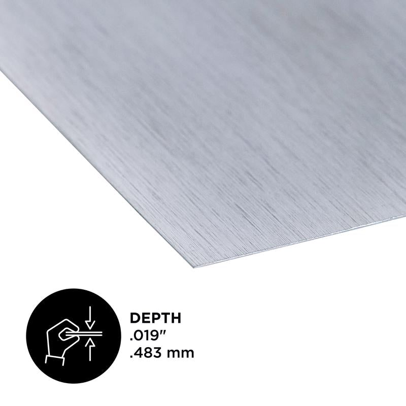 M-D Building Products 0.019 in. X 12 in. W X 24 in. L Mill Aluminum Plain Sheet Metal, Pack of 6