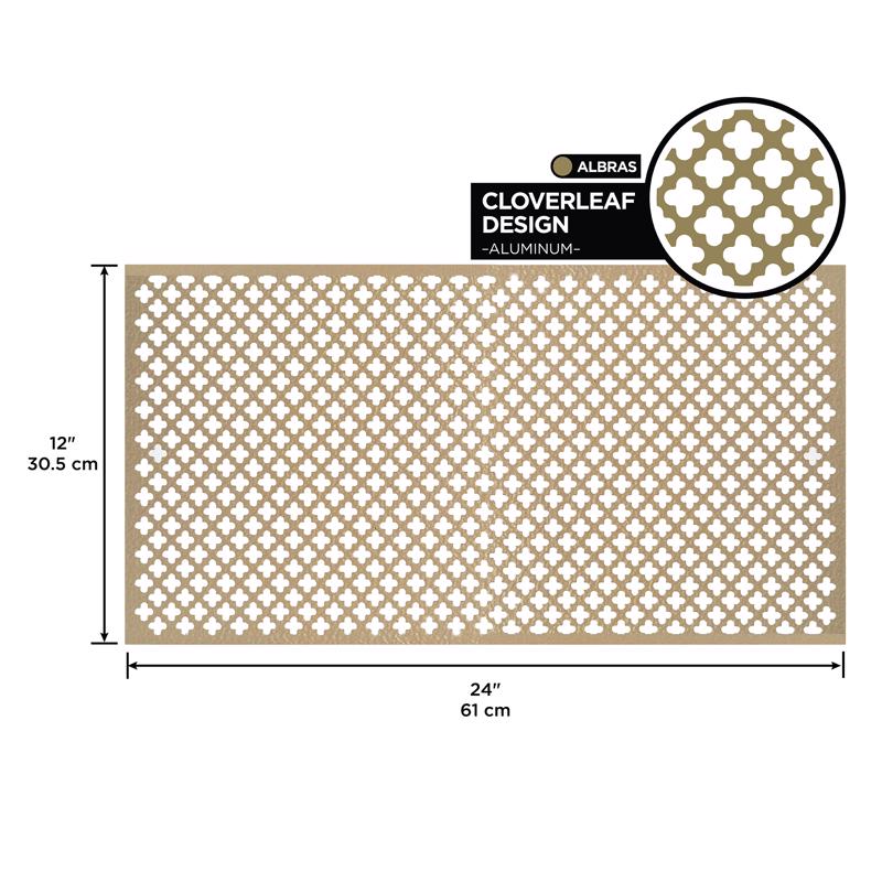 M-D Building Products 0.02 in. X 12 in. W X 24 in. L Albras Aluminum Cloverleaf Sheet Metal, Pack of 3