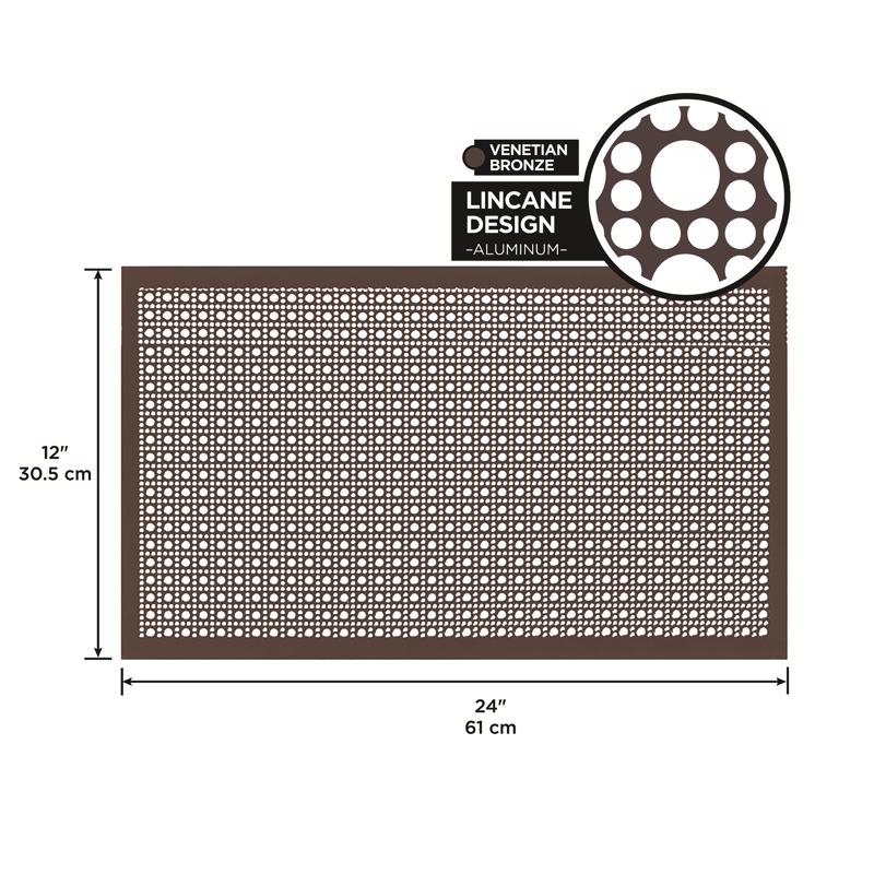 M-D Building Products 0.02 in. X 12 in. W X 24 in. L Venetian Bronze Aluminum Lincane Sheet Metal, Pack of 3
