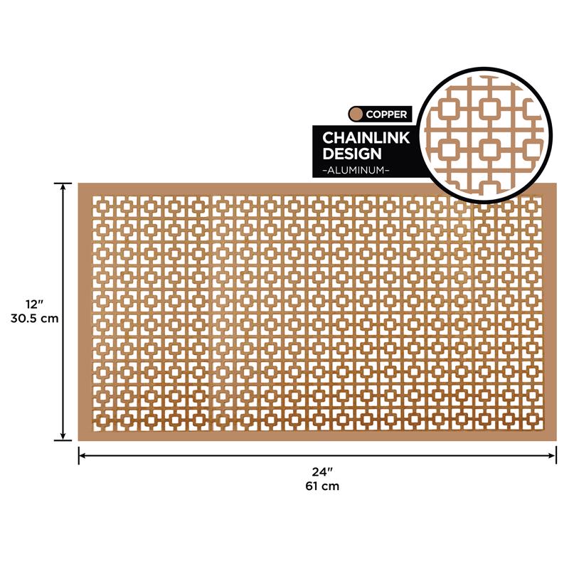 M-D Building Products 0.02 in. X 12 in. W X 24 in. L Copper Aluminum Chainlink Sheet Metal, Pack of 3