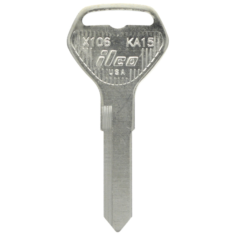 HILLMAN KeyKrafter Traditional Key Automotive Key Blank 2054 Double For Kawasaki Silver, Pack of 4