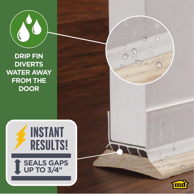 M-D Building Products DENY White Vinyl Seal For Doors 36 in. L X 2 in.