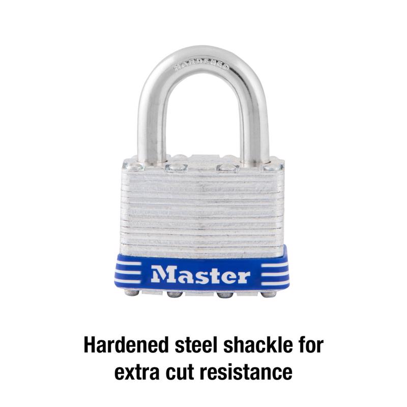 Master Lock 1-5/16 in. H X 1 in. W X 1-3/4 in. L Laminated Steel Ball Bearing Locking Exterior Padlo