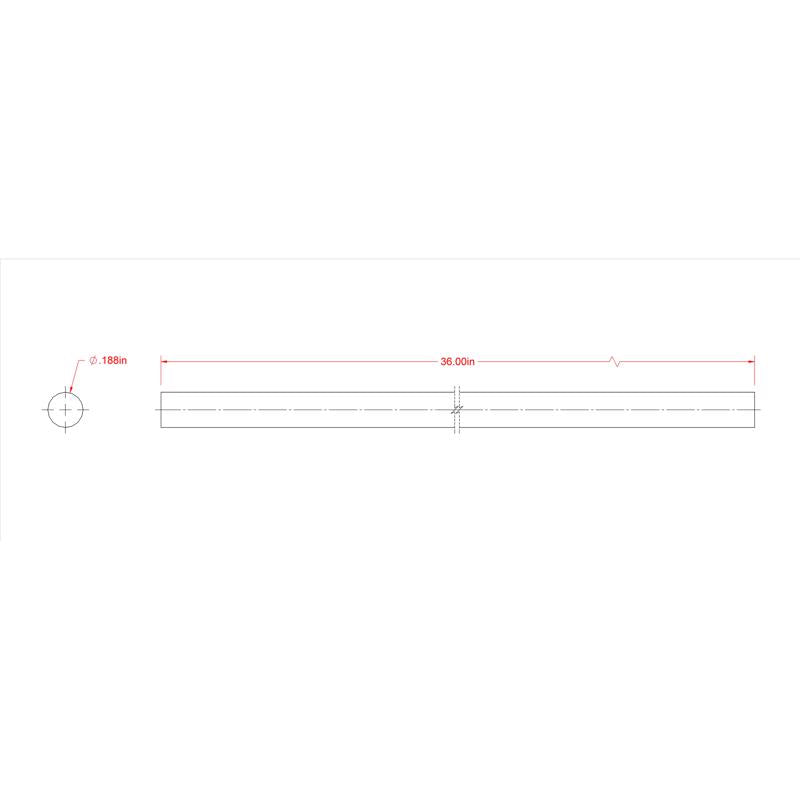 SteelWorks 3/16 in. D X 36 in. L Brass Rod 1 pk, Pack of 10