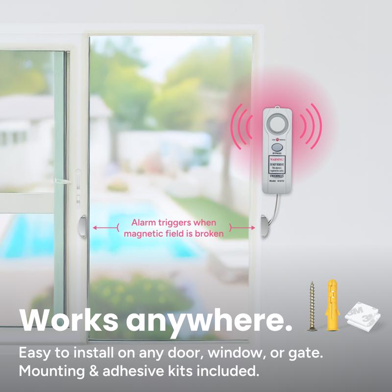 Techko White Plastic Safe Pool Alarm