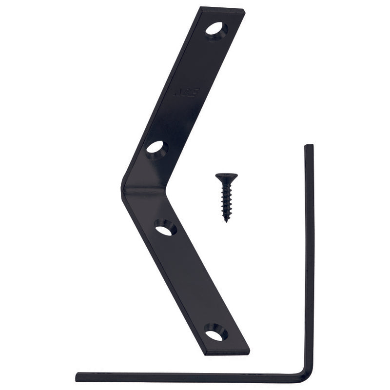 Ace 3-1/2 in. H X 3/4 in. W X 3-1/2 in. D Black Steel Inside L Corner Brace