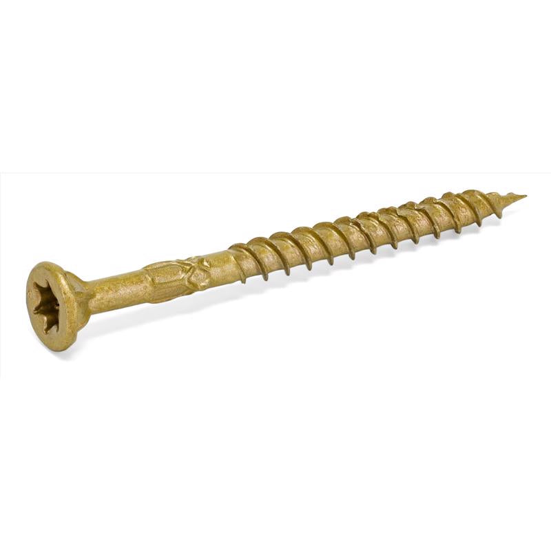 HILLMAN Power Pro No. 9 Ga. X 2-1/2 in. L Bronze Star Flat Head Exterior Deck Screws 50 pk