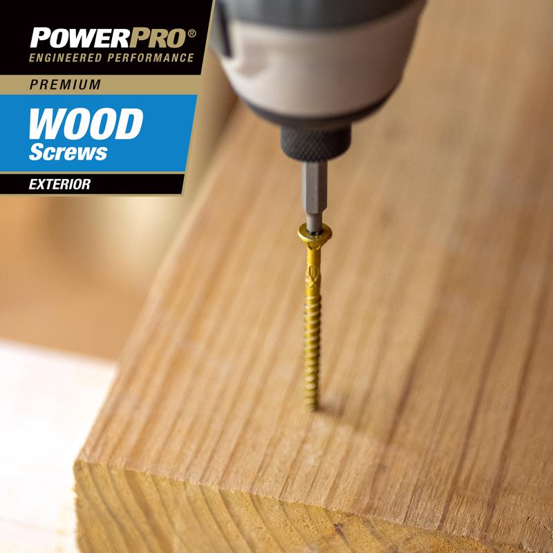 HILLMAN Power Pro No. 9 Ga. X 2-1/2 in. L Bronze Star Flat Head Exterior Deck Screws 50 pk