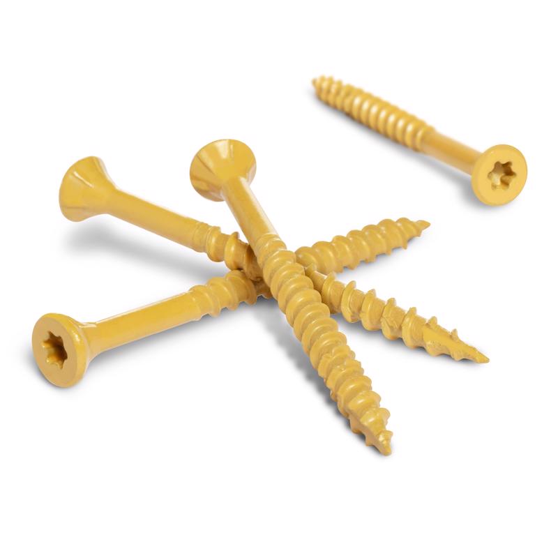 HILLMAN Deck Plus No. 10 Ga. X 3-1/2 in. L Tan Star Flat Head Exterior Deck Screws 1 lb 25 pk