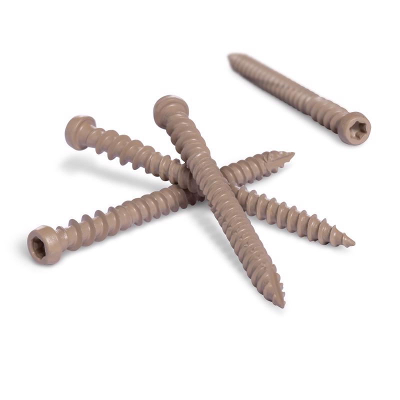 HILLMAN Deck Plus No. 10 Ga. X 3 in. L Tan Star Flat Head Composite Deck Screws 1 lb 54 pk