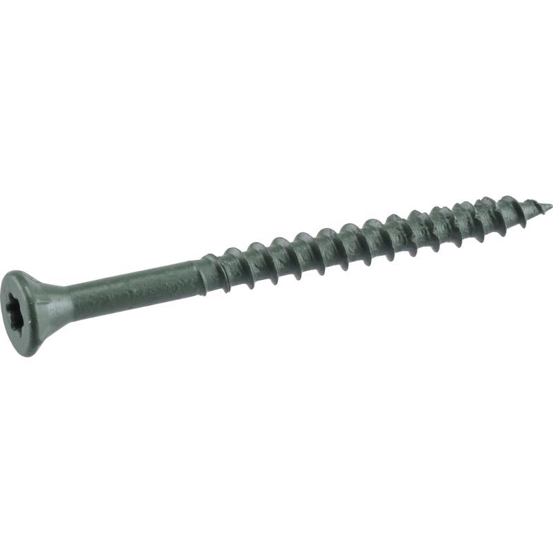 HILLMAN Deck Plus No. 8 Ga. X 1-1/4 in. L Green Star Flat Head Exterior Deck Screws 1 lb 186 pk