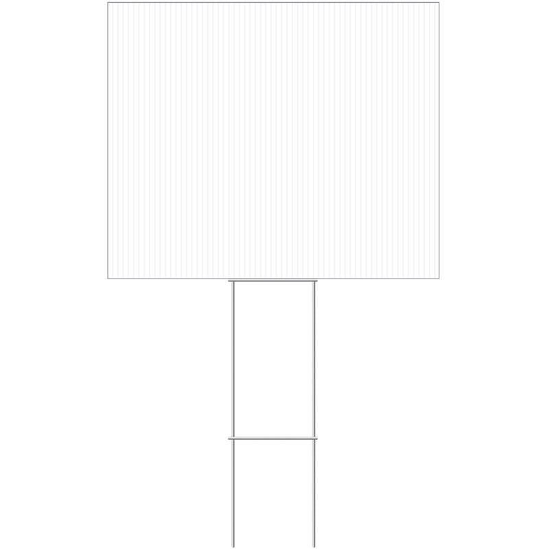 HILLMAN English White Blank Sign 20 in. H X 24 in. W, Pack of 6