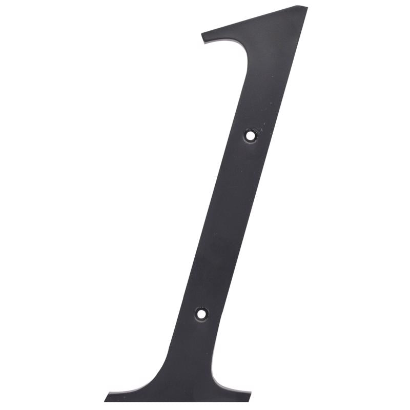 HILLMAN 6 in. Black Plastic Nail-On Number 1 1 pc, Pack of 3