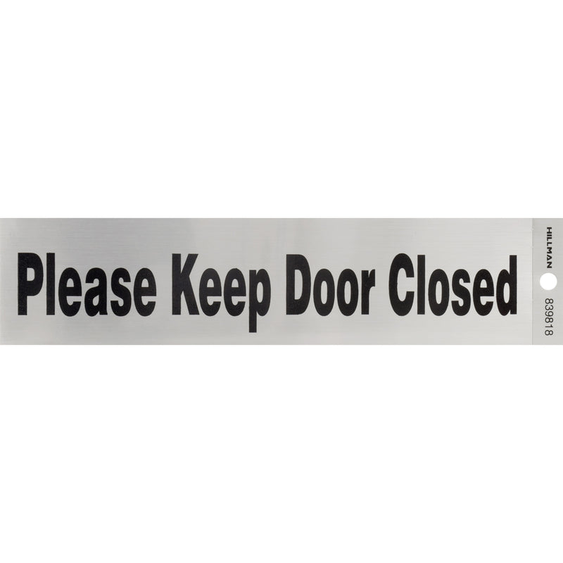 HILLMAN English Silver Informational Sign 2 in. H X 8 in. W, Pack of 6
