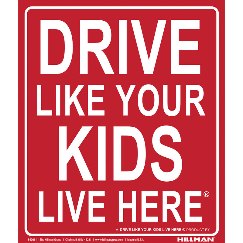 HILLMAN English Red Notice Sign 24 in. H X 19 in. W, Pack of 6