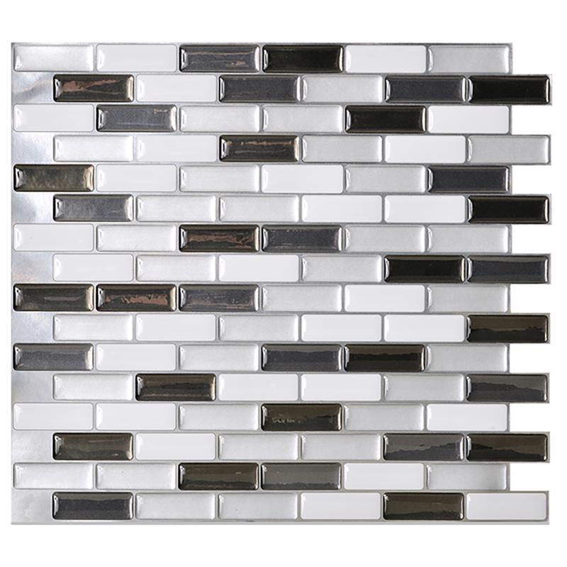 Smart Tiles 9.1 in. W X 10.2 in. L Mosaic Vinyl Adhesive Wall Tile 4 pc, Pack of 6