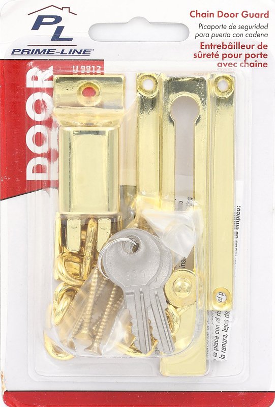 Defender Security U-9912 Chain Door Guard, Brass