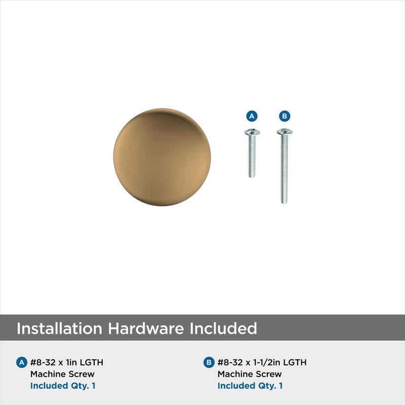 Amerock Edona Round Cabinet Knob 1-1/4 in. D 1-1/8 in. Champagne Bronze 1 pk