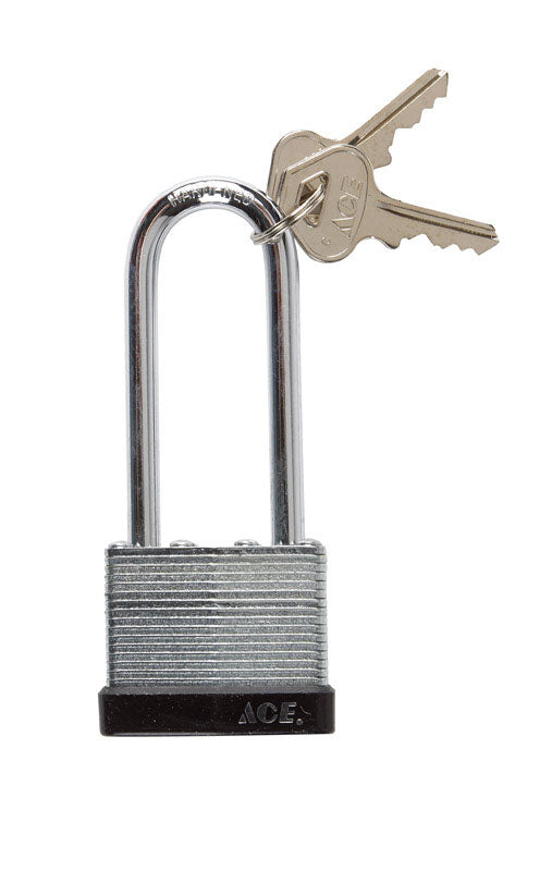 Ace 1.313 in. H X 1-9/16 in. W X 1-1/2 in. L Steel Double Locking Padlock