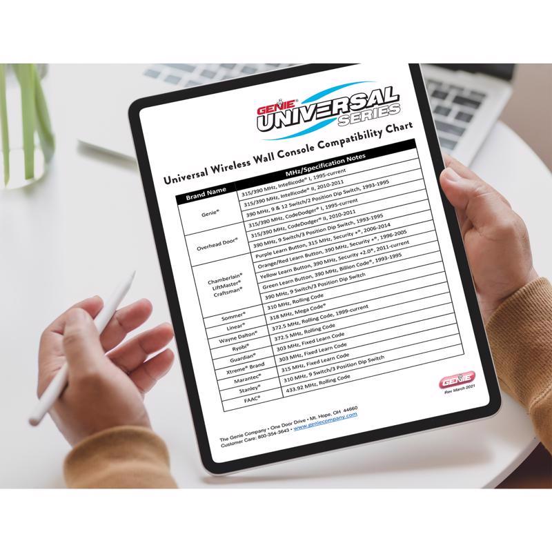 Genie 3 Door Universal Wall Push Button For LiftMaster, Chamberlain, Genie, Overhead Door, Wayne Dal