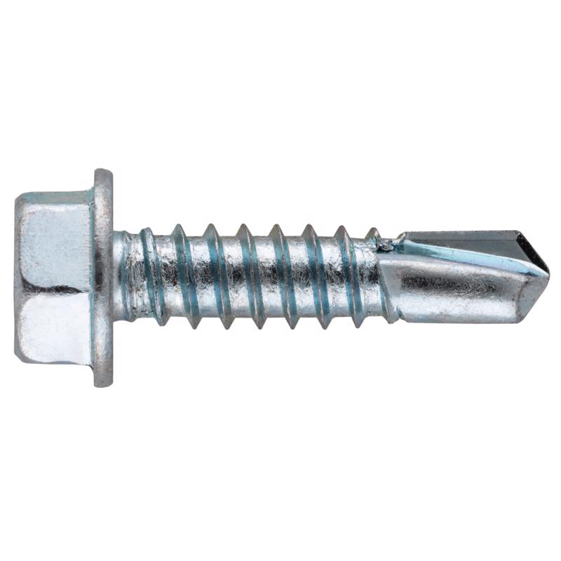 HILLMAN No. 12 Ga. X 1-1/2 in. L Hex Hex Washer Head Sheet Metal Screws 2 lb 100 pk