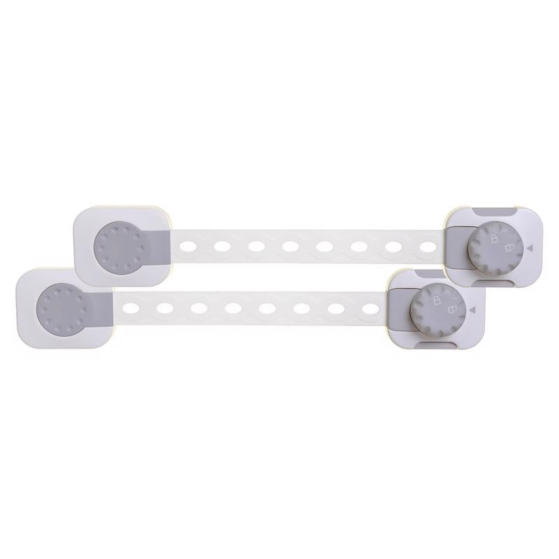 Dreambaby Twist 'N Lock Gray/White Plastic Adhesive Multi-Use Latch 2 pk