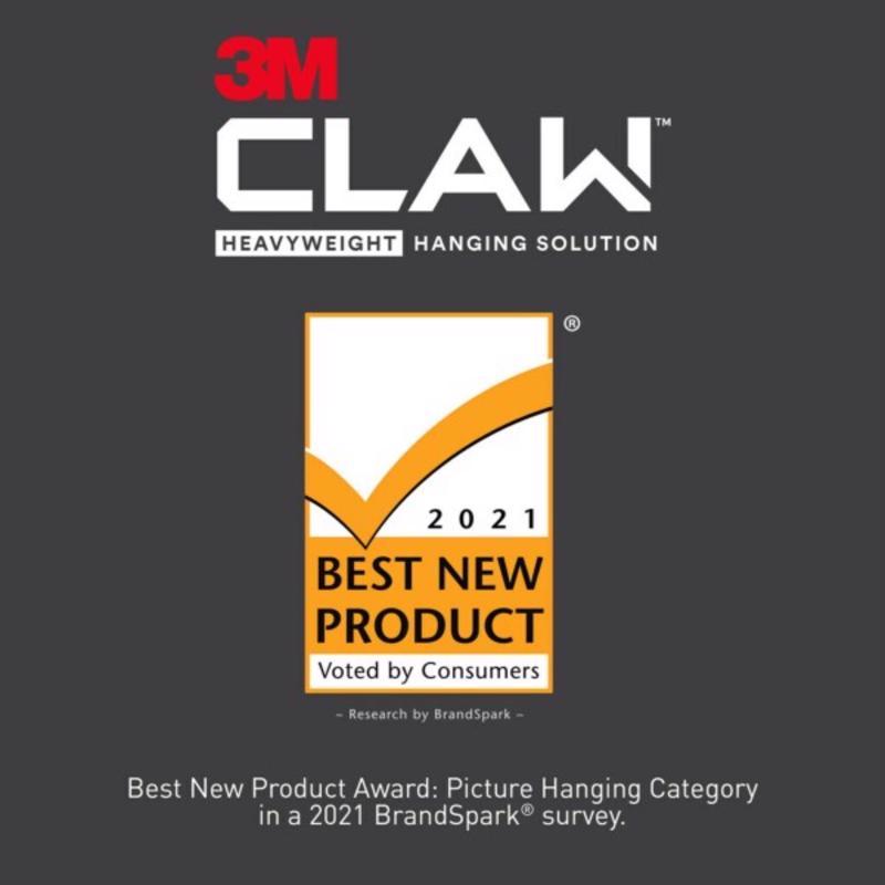 3M Claw Silver Drywall Picture Hanger 45 lb 3 pk
