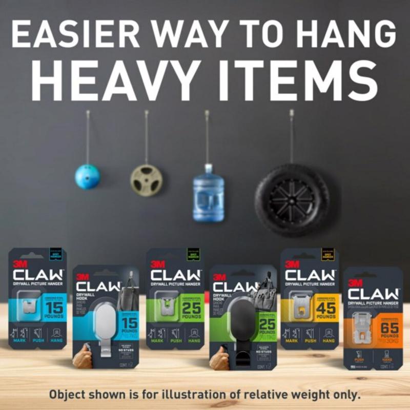 3M Claw Silver Drywall Picture Hanger 15 lb 1 pk