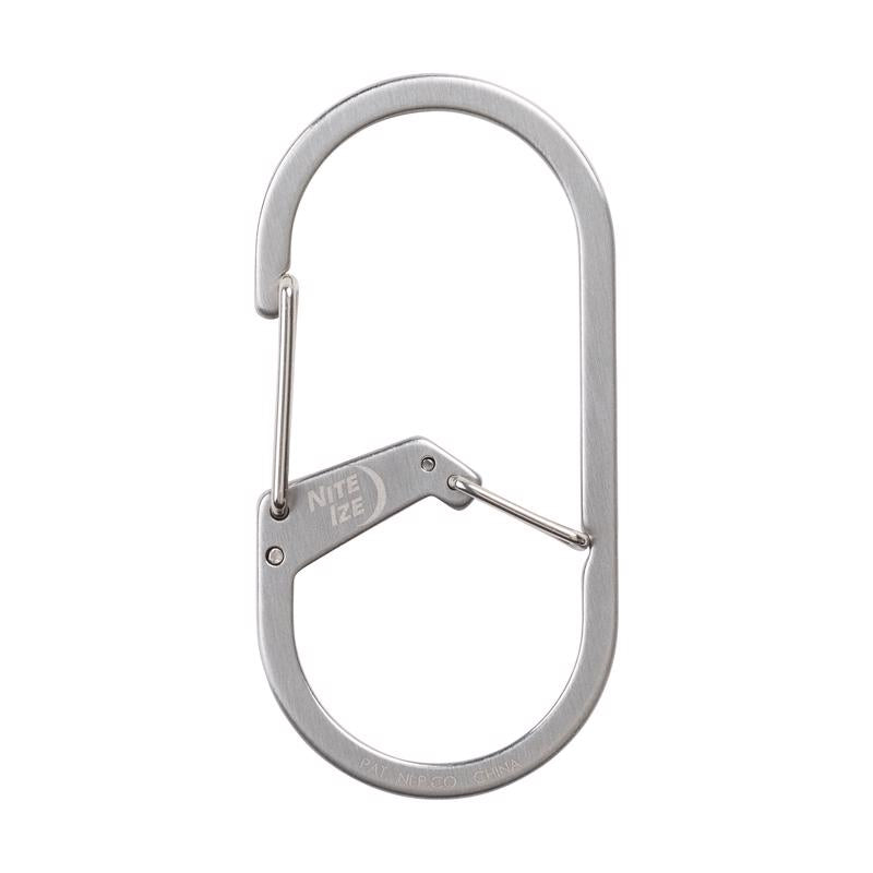 Nite Ize G-Series Stainless Steel Silver Dual Chamber Carabiner, Pack of 4