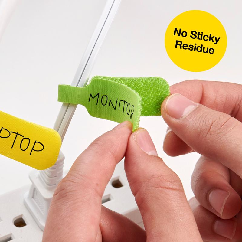 Wrap-It Cable Labels 2.25 in. L Assorted Polypropylene Cable Labels, Pack of 3