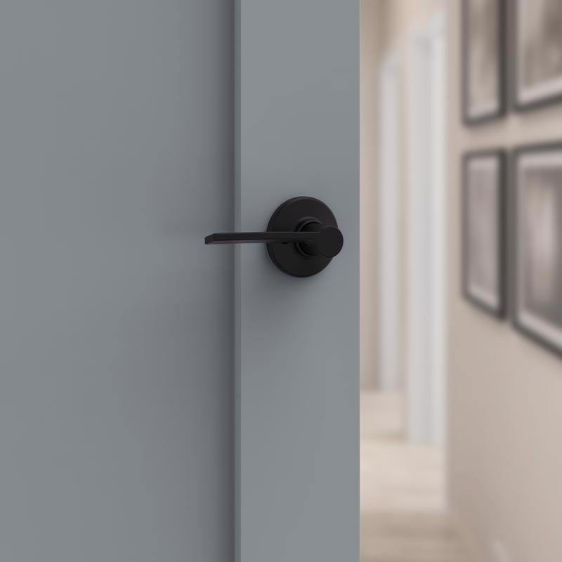 Kwikset Ladera Matte Black Half-Dummy Lever Right Handed